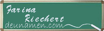 Farina Riechert Visitenkarte